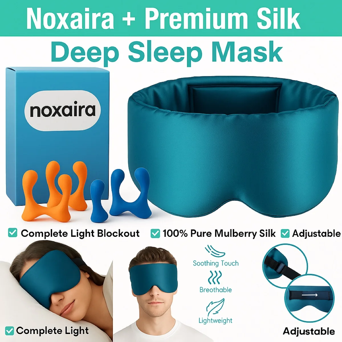 Noxaira + Premium Silk Deep Sleep Mask